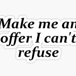 Black and White Quote Sticker